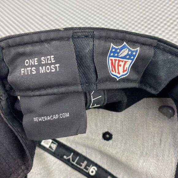 NFL New Era Atlanta Falcons Hat Cap Mens One Size Black Red Logo Snap Back - Picture 10 of 10